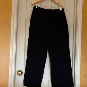 Black Wide-Leg Pull On Pants